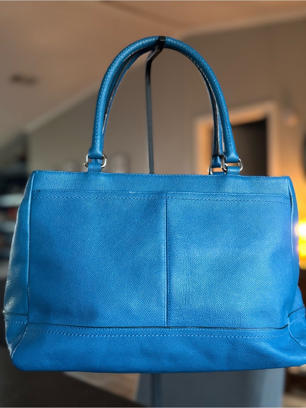 Coach blue tote 👜 - Picture 3 of 16